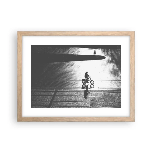 Affiche dans un chêne clair - Poster - Devant moi, à travers la ville - 40x30 cm