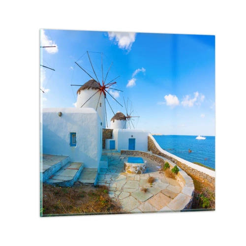 Impression sur verre - Image sur verre - Le vent bleu de la mer - 30x30 cm