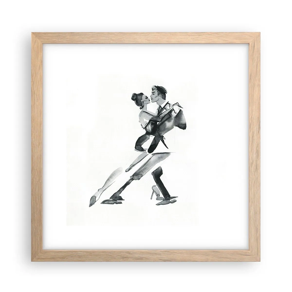 Affiche dans un chêne clair - Poster - En un battement - 30x30 cm