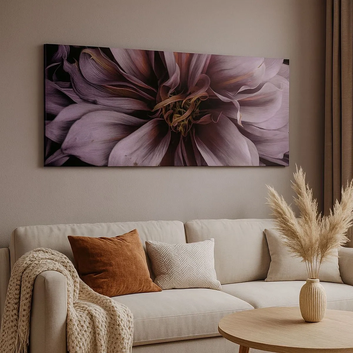 Impression sur toile - Image sur toile - Un coeur fleuri - 100x40 cm