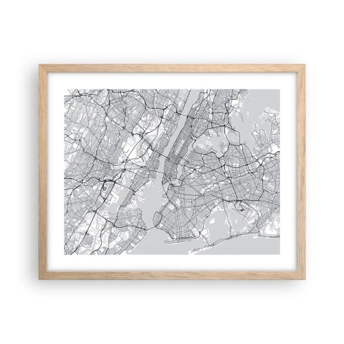 Affiche dans un chêne clair - Poster - Anatomie de la métropole - 50x40 cm
