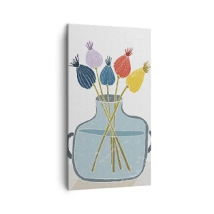 Impression sur toile - Image sur toile - Comme s'il avait semé des graines de pavot - 45x80 cm