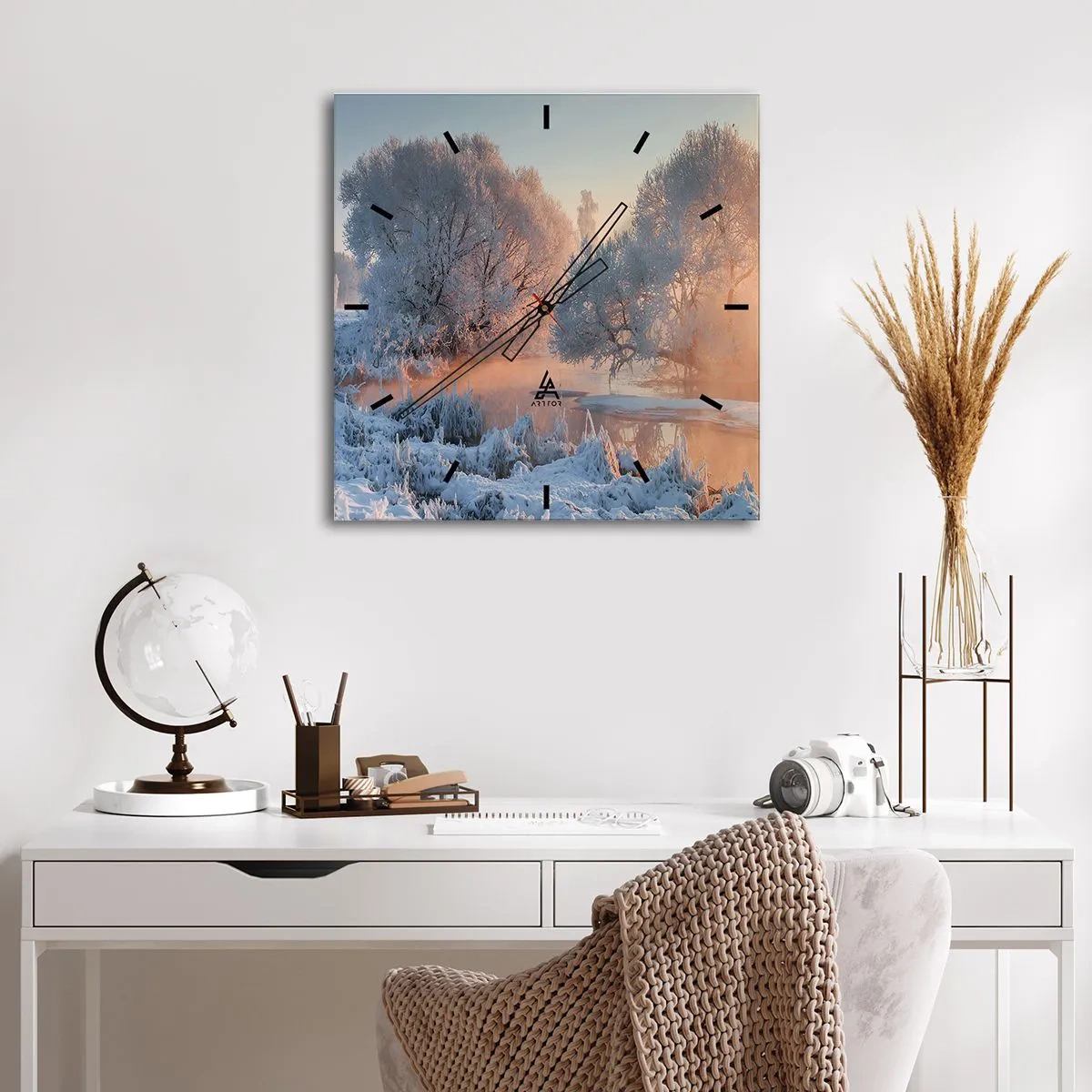 Horloge murale - Pendule murale - Tout dans le soleil brille en cristal - 40x40 cm