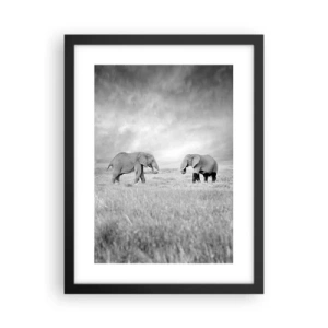 Affiche dans un cadre noir - Poster - Le gris est beau - 30x40 cm