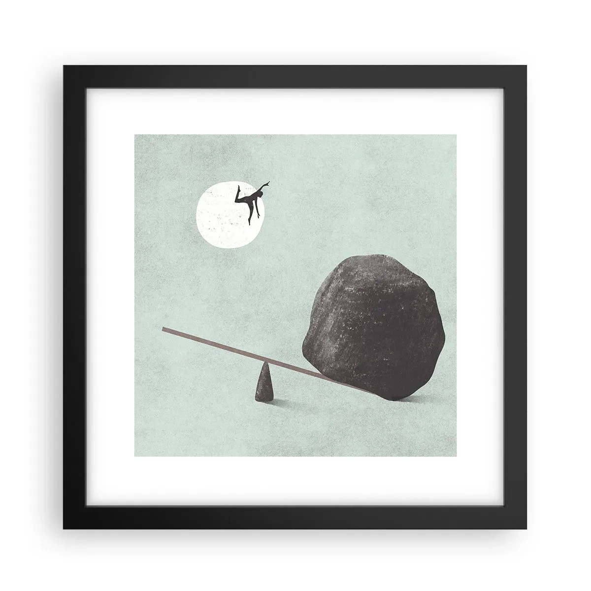 Affiche dans un cadre noir - Poster - Réalisation de ses rêves - 30x30 cm