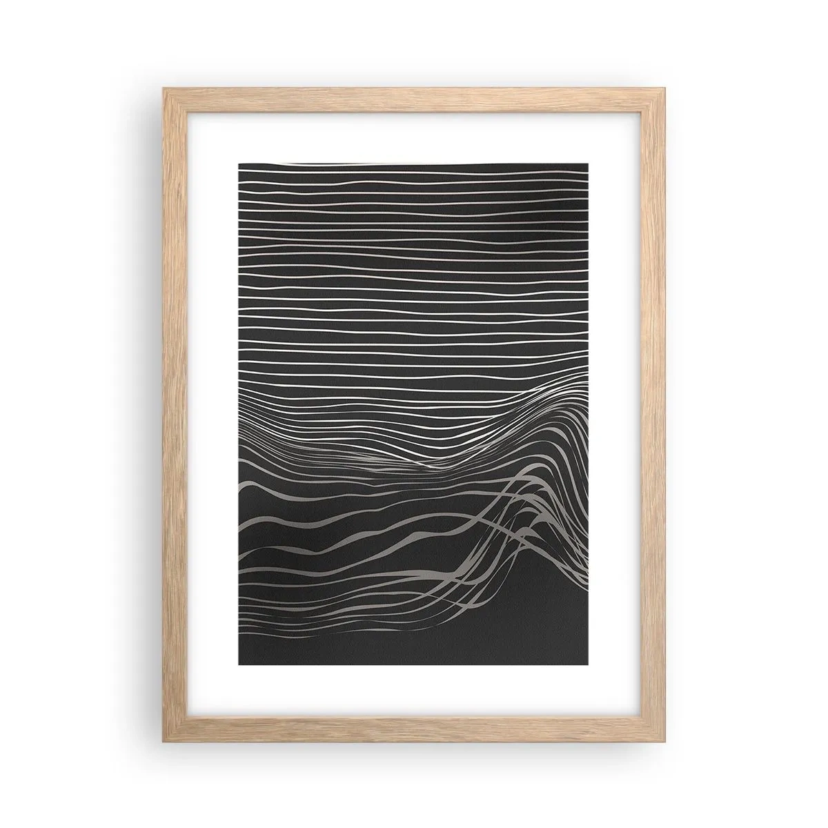 Affiche dans un chêne clair - Poster - Rythme et accent - 30x40 cm