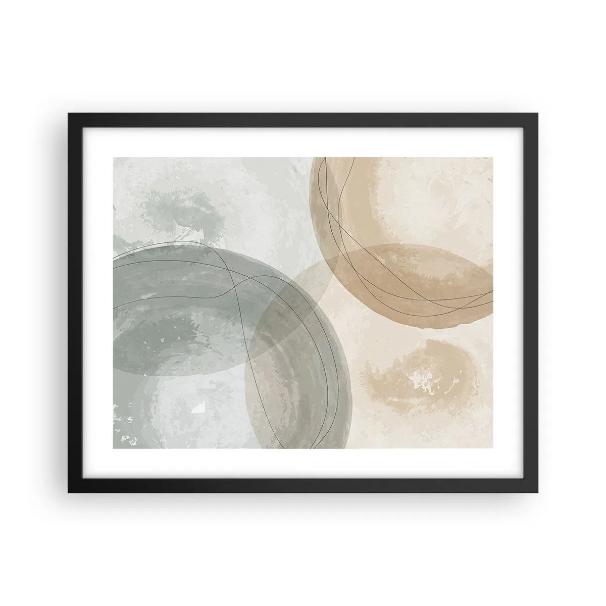 Affiche dans un cadre noir - Poster - Mondes pénétrants - 50x40 cm