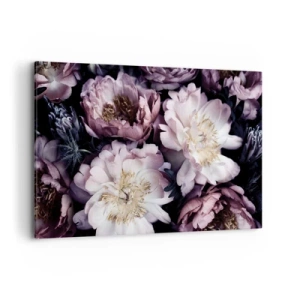 Impression sur toile - Image sur toile - Fleurs aux tons pastel délicats - 120x80cm - Bouquet à l'ancienne - Décoration murale moderne pour le salon et la chambre ARTTOR