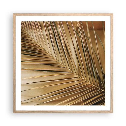 Affiche dans un chêne clair - Poster - Colonnade naturelle - 60x60 cm