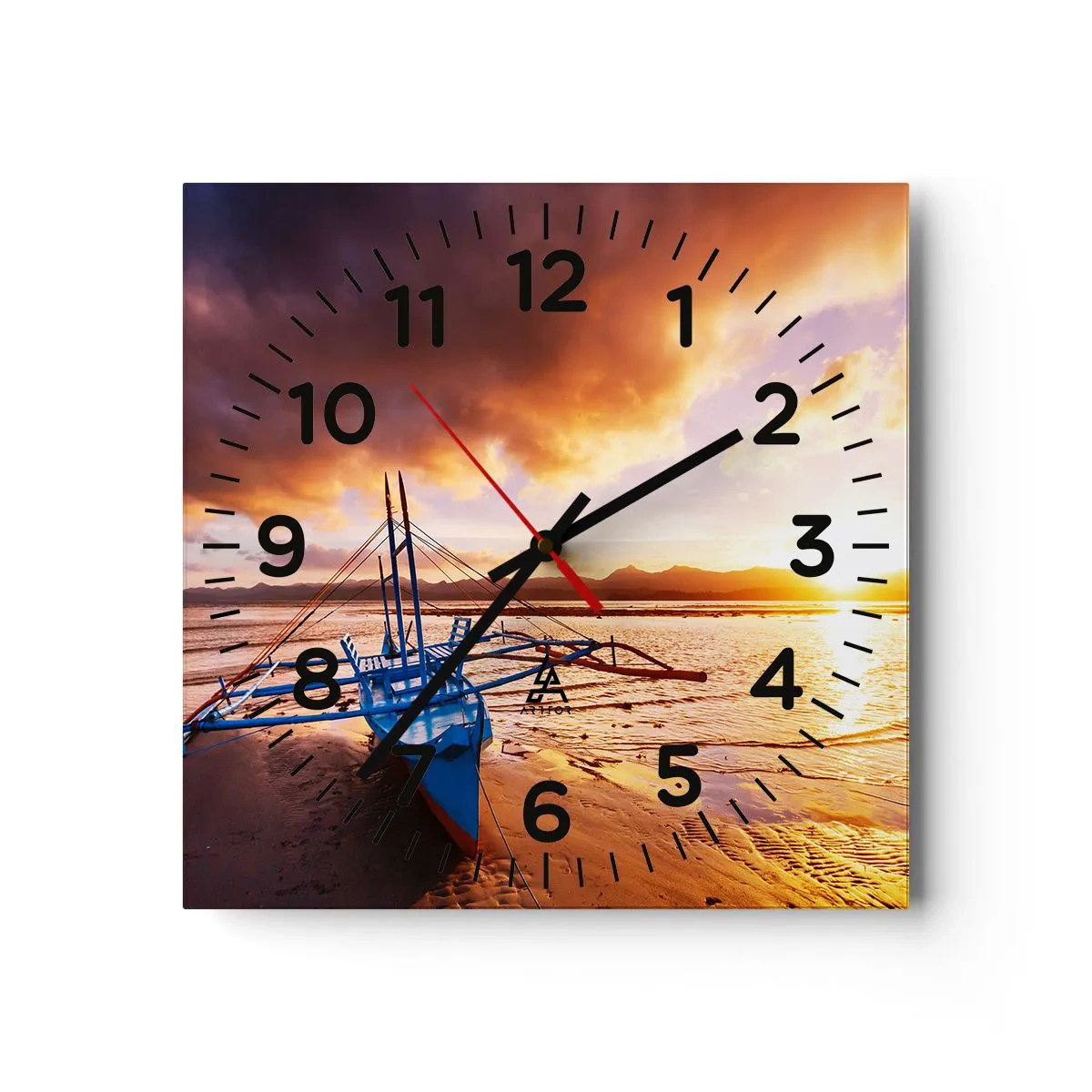 Horloge murale - Pendule murale - Allongez-vous dans le sable après une longue journée - 30x30 cm