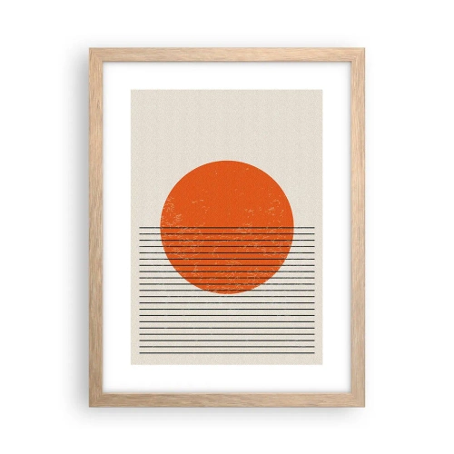 Affiche dans un chêne clair - Poster - Toujours le soleil - 30x40 cm