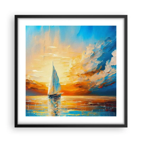 Affiche dans un cadre noir - Poster - Expédition en or - 50x50 cm