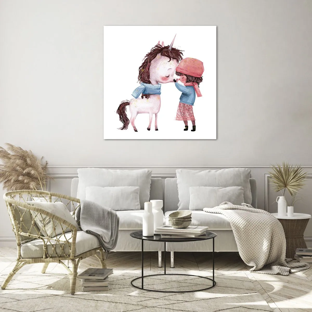 Impression sur verre - Image sur verre - Histoire d'hiver - 70x70 cm