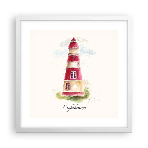 Affiche dans un cadre blanc - Poster - Il y a toujours beau temps autour - 40x40 cm