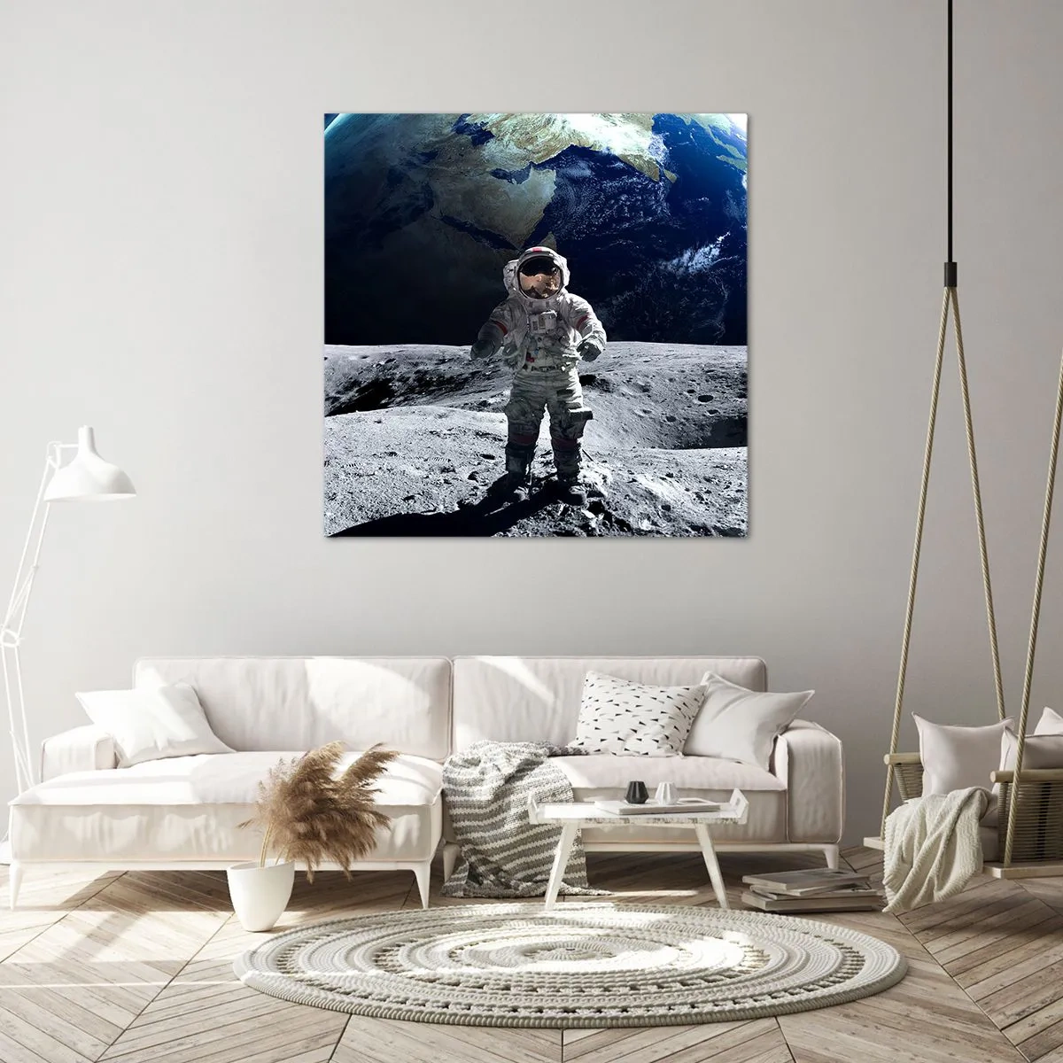 Impression sur toile - Image sur toile - Salutations de la lune - 60x60 cm