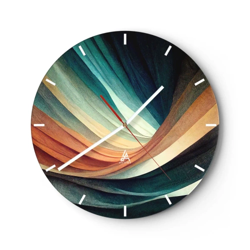 Horloge murale - Pendule murale - Tissé à partir de couleurs - 40x40 cm