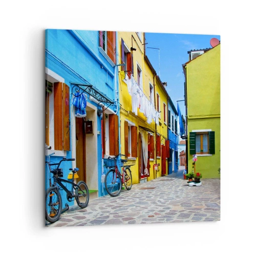 Impression sur toile - Image sur toile - Pastel, douce ruelle - 50x50 cm