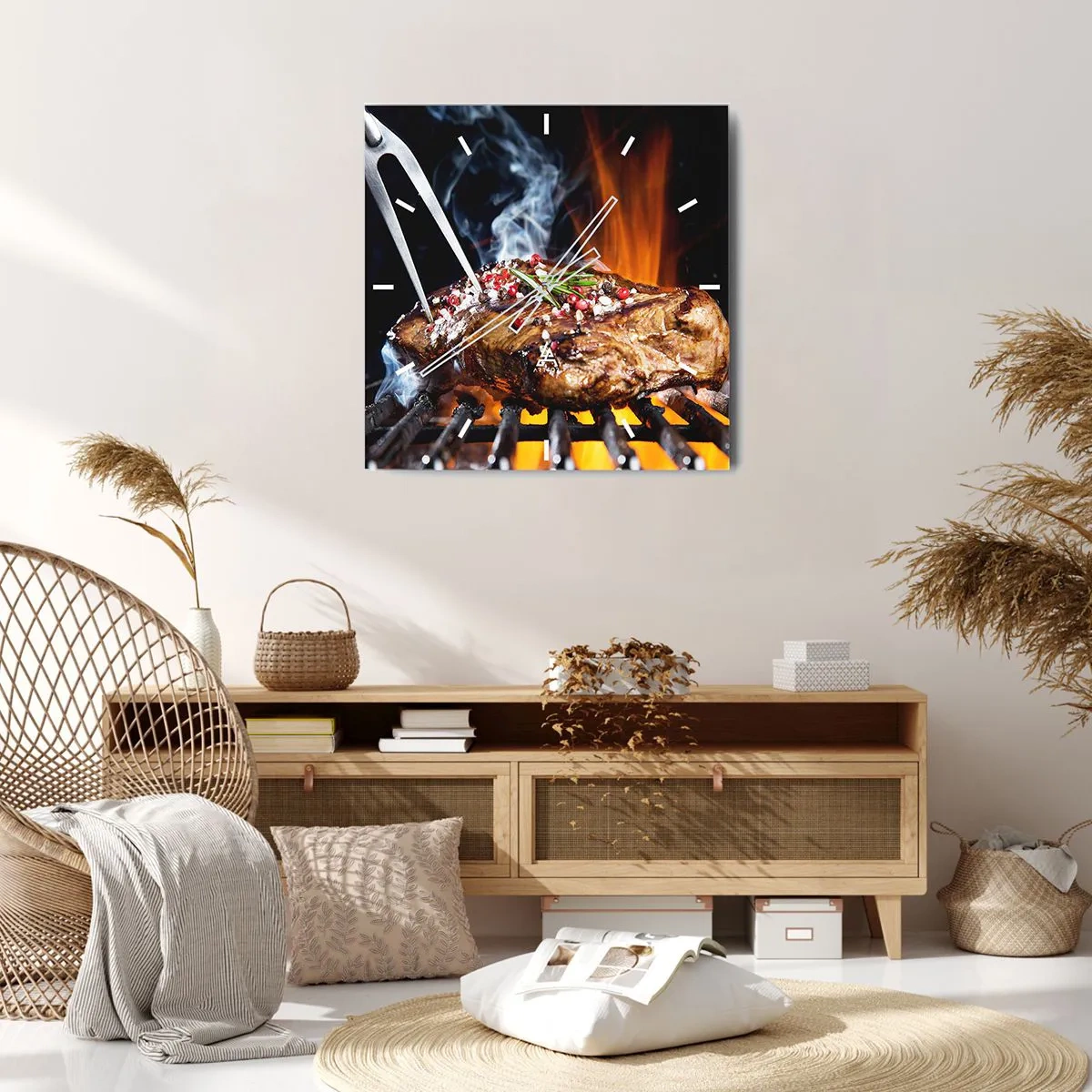 Horloge murale - Pendule murale - Juteux et parfumé - 30x30 cm