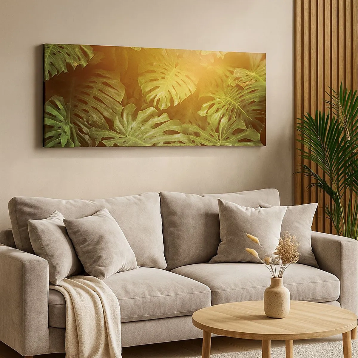 Impression sur toile - Image sur toile - Se fondre dans la verdure - 100x40 cm