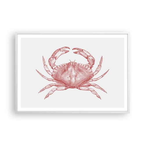 Affiche dans un cadre blanc - Poster - Le crabe des crabes - 100x70 cm