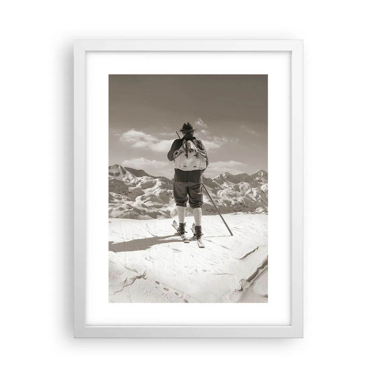 Affiche dans un cadre blanc - Poster - Toutes les mêmes ces montagnes - 30x40 cm