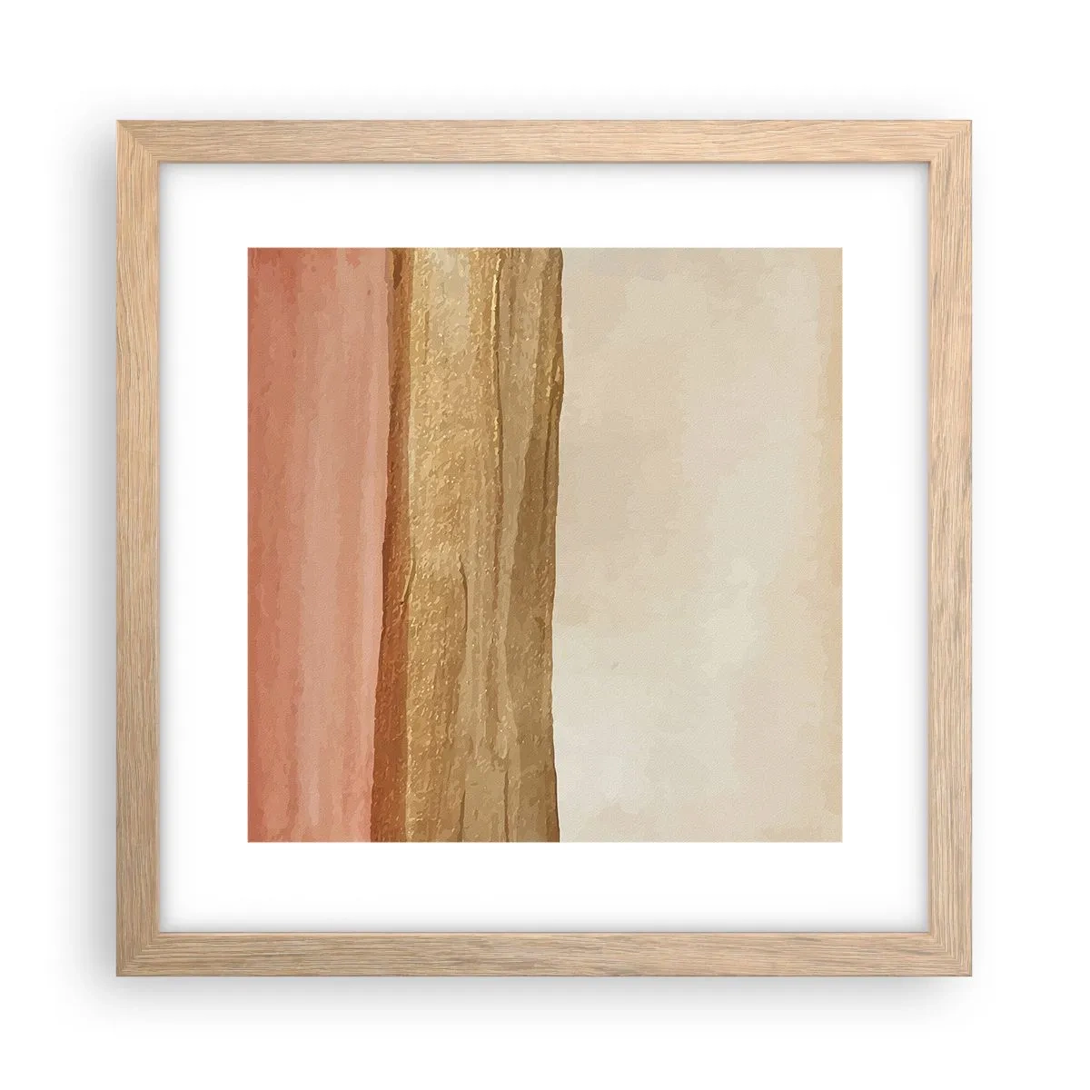 Affiche dans un chêne clair - Poster - Composition verticale - 30x30 cm