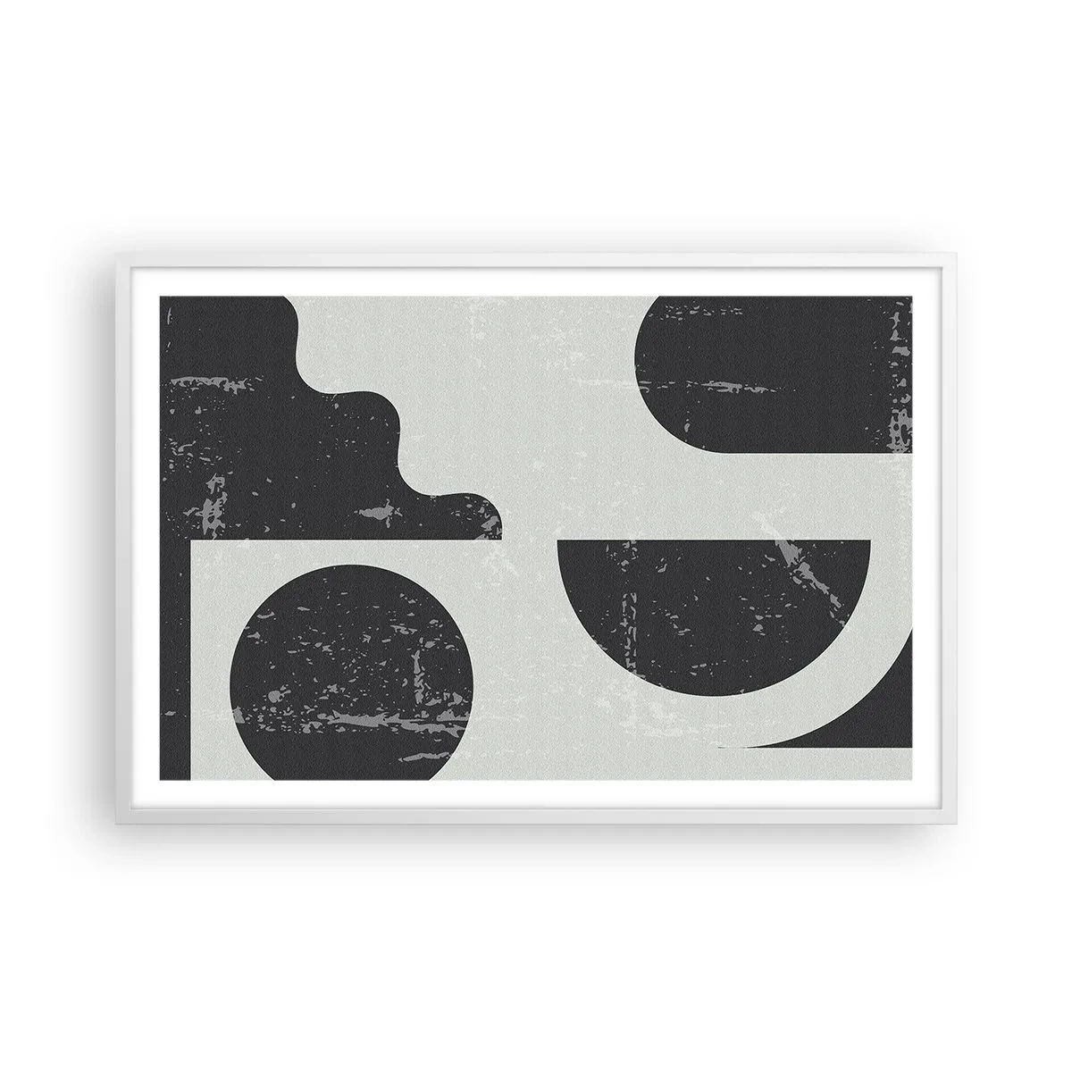 Affiche dans un cadre blanc - Poster - Composition dessus et dessous - 91x61 cm