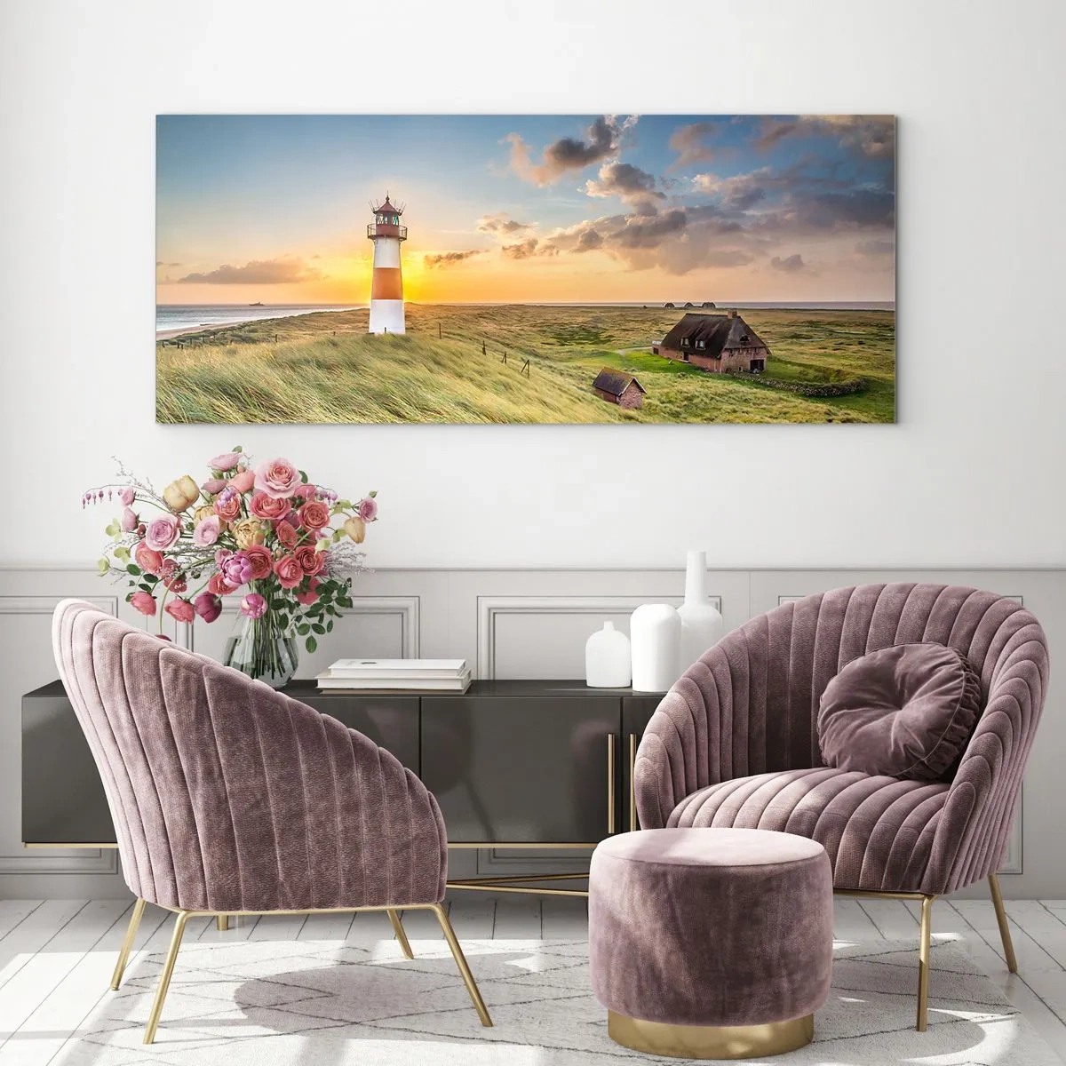 Impression sur verre - Image sur verre - Entre les vagues - 90x30 cm