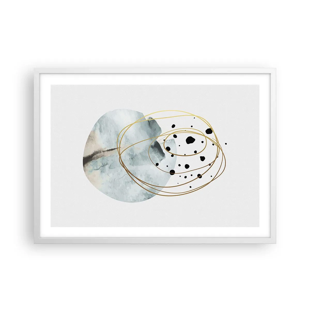 Affiche dans un cadre blanc - Poster - Emmêlement de l'espace - 70x50 cm