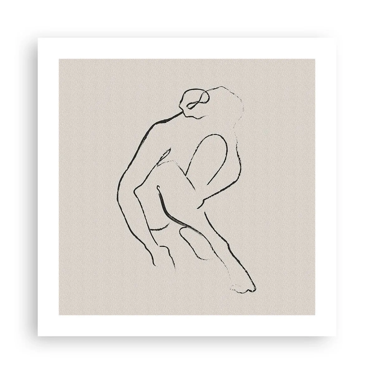 Affiche - Poster - Croquis intime - 50x50 cm