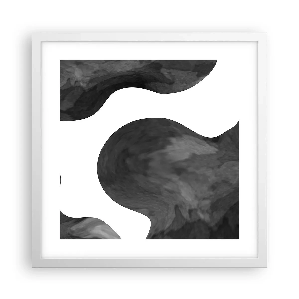 Affiche dans un cadre blanc - Poster - La route du lait - 40x40 cm