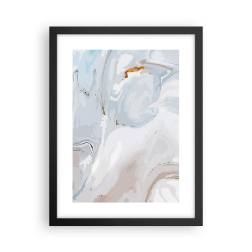 Affiche dans un cadre noir - Poster - Blanc surélevé - 30x40 cm