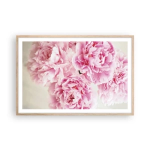 Affiche dans un chêne clair - Poster - En glamour rose - 91x61 cm