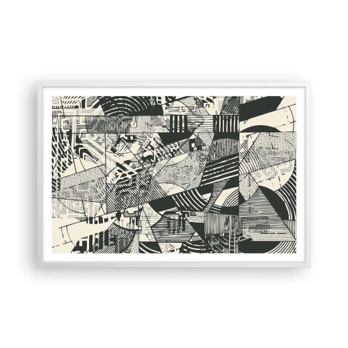 Affiche dans un cadre blanc - Poster - Dynamique du modernisme - 91x61 cm