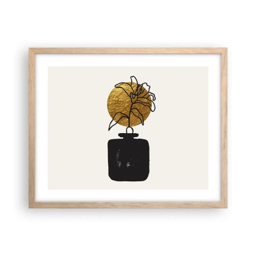 Affiche dans un chêne clair - Poster - La beauté vaut son pesant d'or - 50x40 cm