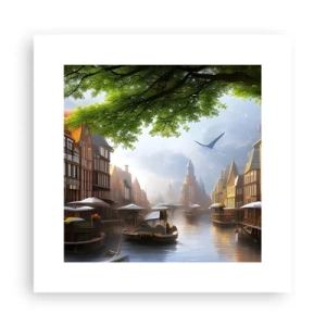 Affiche - Poster - Paysage urbain néerlandais - 30x30 cm
