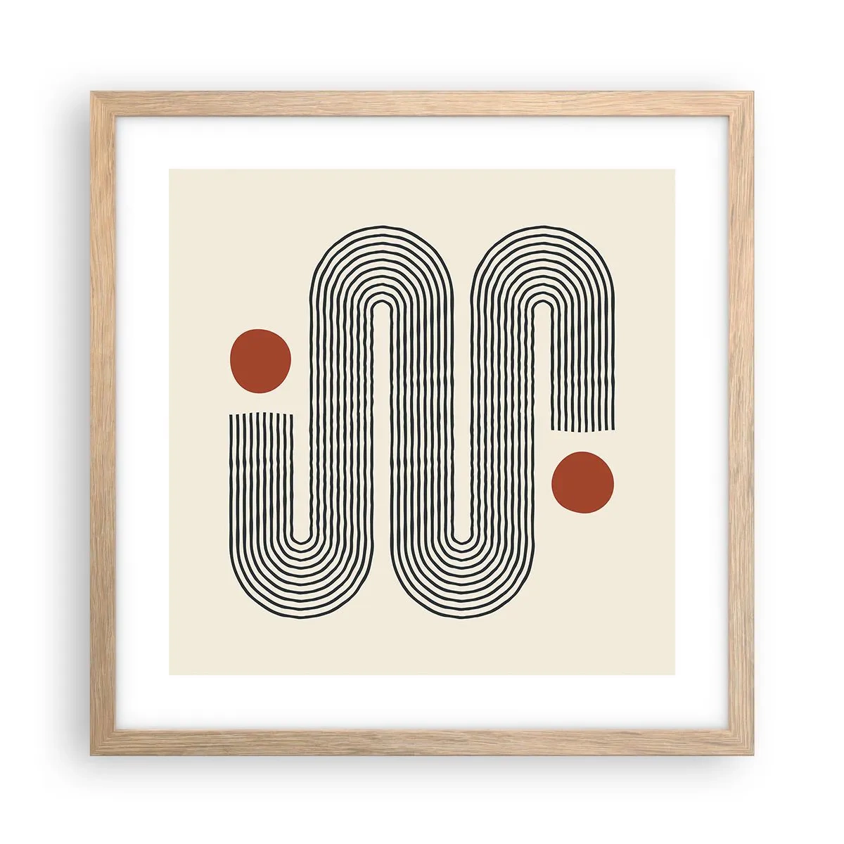 Affiche dans un chêne clair - Poster - Du début à la fin - 40x40 cm