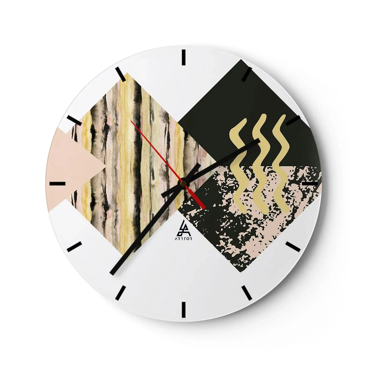 Horloge murale - Pendule murale - Pas si simple - 40x40 cm