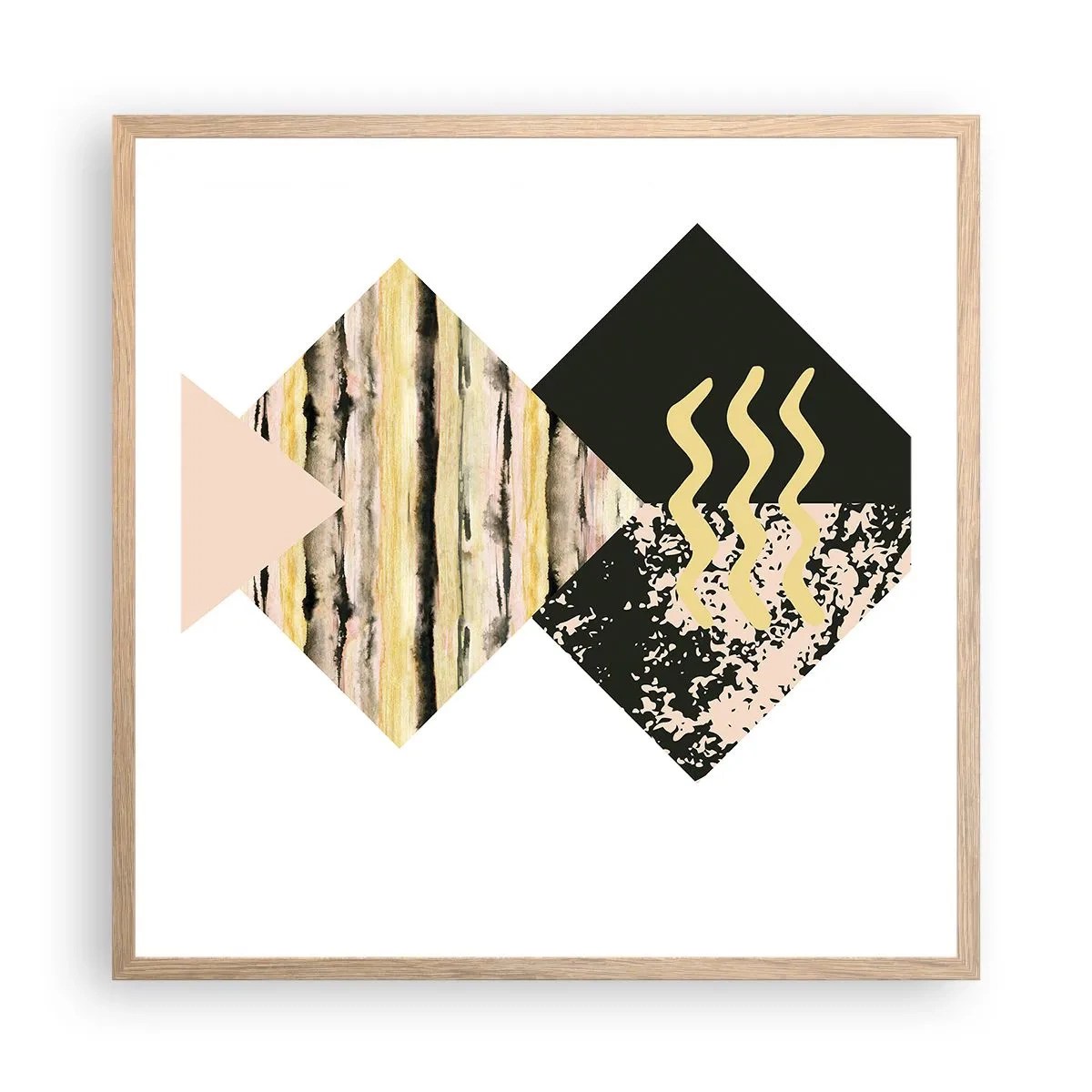 Affiche dans un chêne clair - Poster - Pas si simple - 60x60 cm