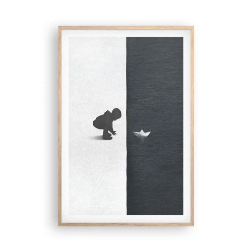 Affiche dans un chêne clair - Poster - Grande expédition - 61x91 cm