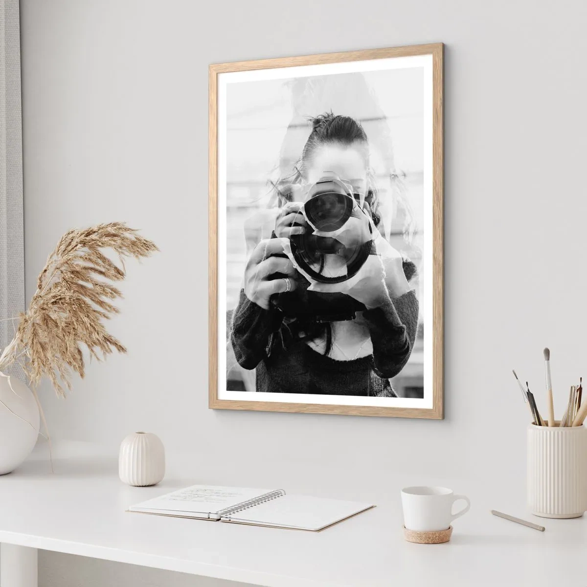 Affiche dans un chêne clair - Poster - Créateur et matériel - 70x100 cm