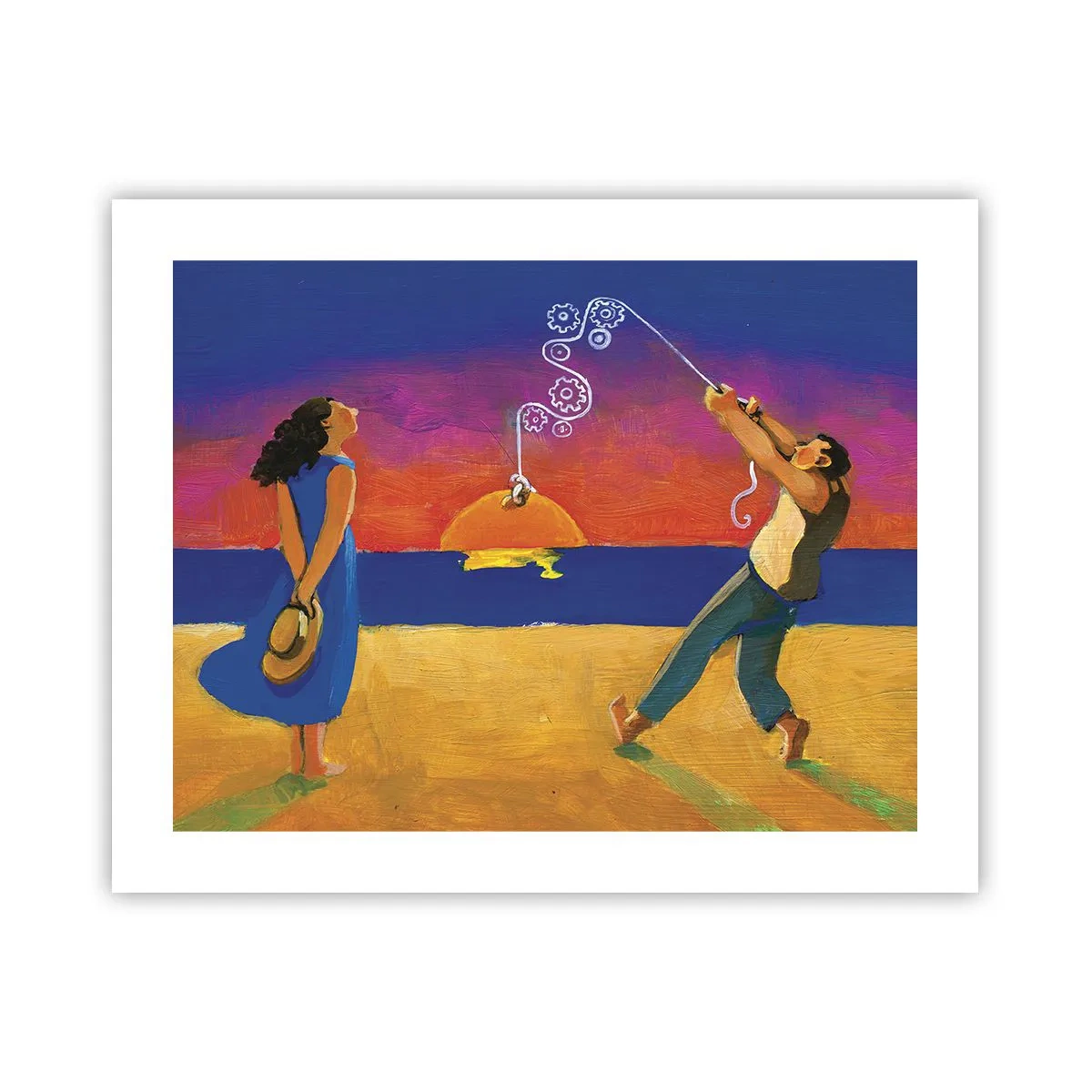 Affiche - Poster - Plus qu'une étoile dans le ciel - 50x40 cm