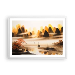 Affiche dans un cadre blanc - Poster - Plus loin que l'Extrême-Orient - 70x50 cm