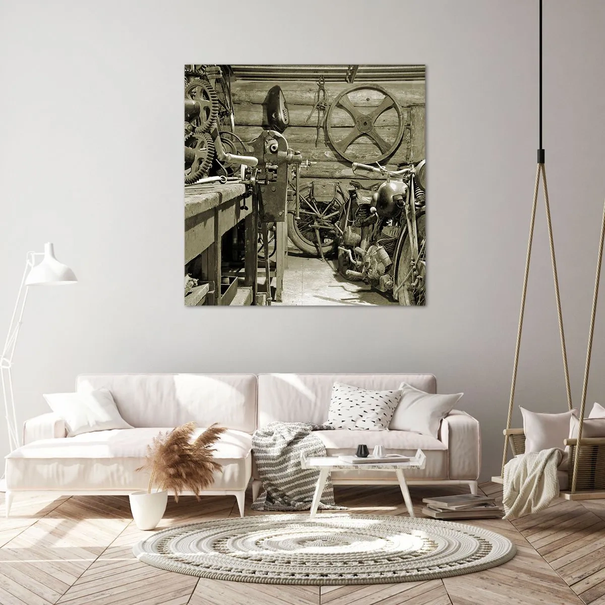 Impression sur toile - Image sur toile - Dans le hangar de l'oncle Władek - 30x30 cm