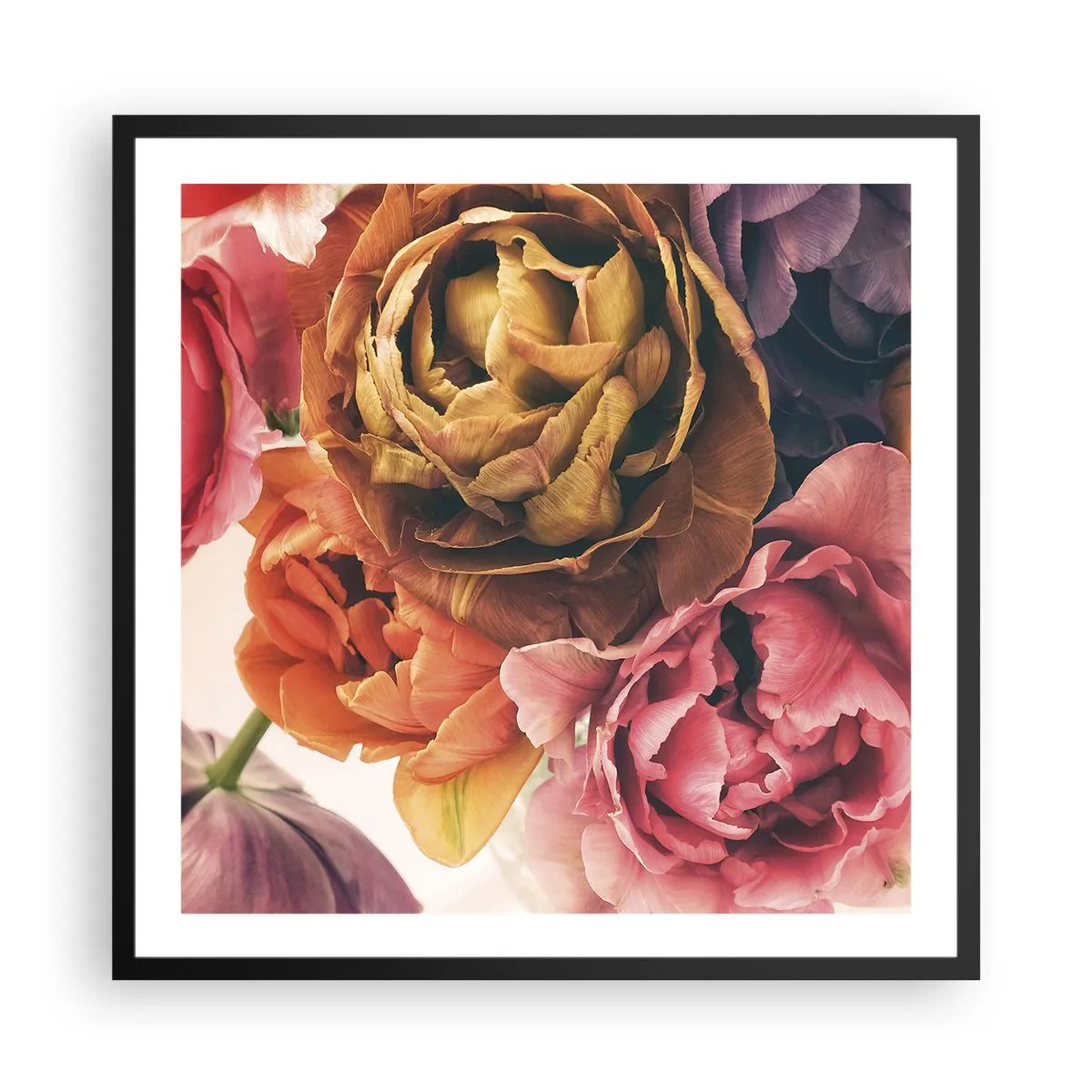 Affiche dans un cadre noir - Poster - La fête de la vie - 60x60 cm