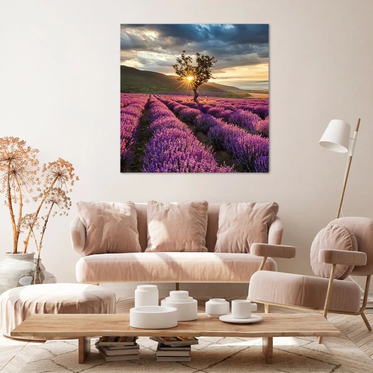 Impression sur toile - Image sur toile - Arôme de couleur lilas - 60x60 cm