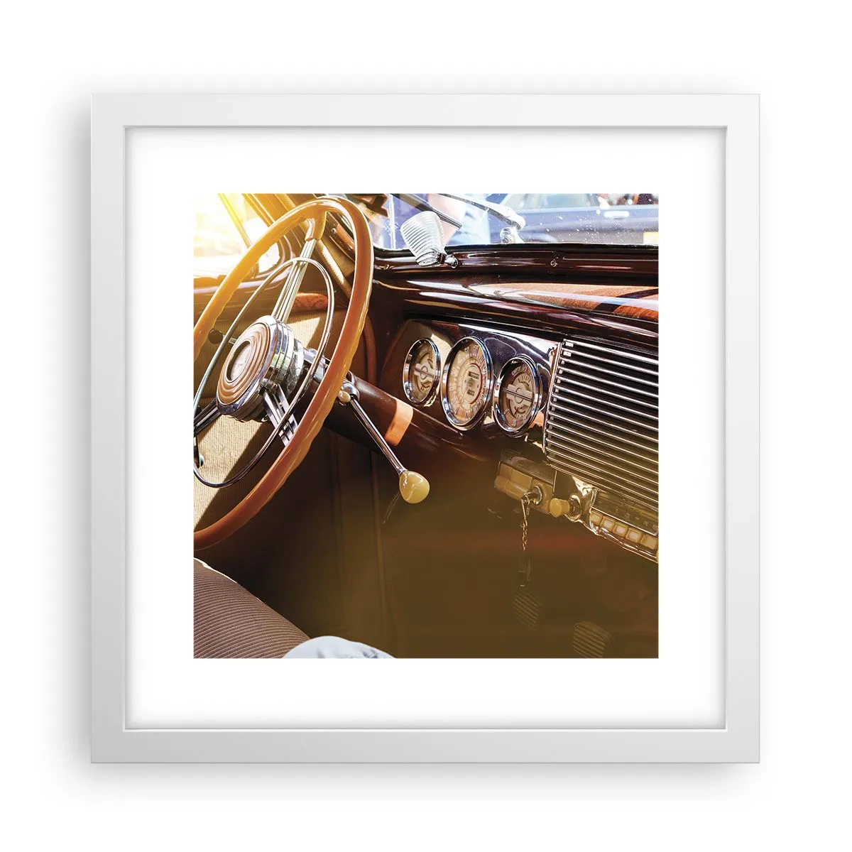 Affiche dans un cadre blanc - Poster - Souffle de luxe venu du passé - 30x30 cm