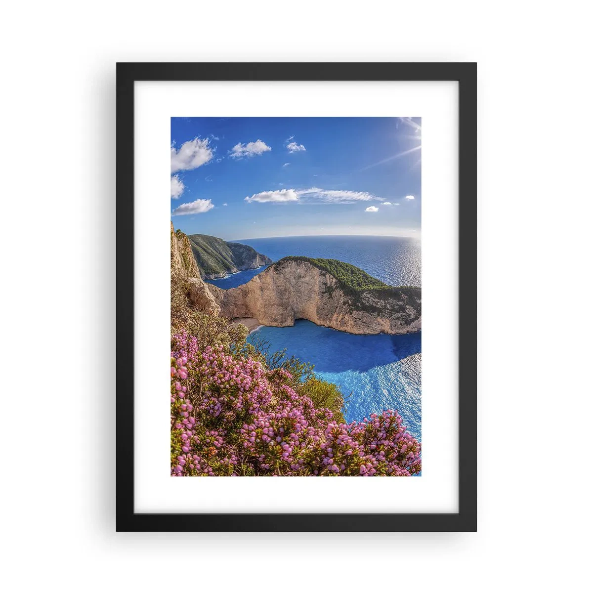 Affiche dans un cadre noir - Poster - Mes super vacances grecques - 30x40 cm