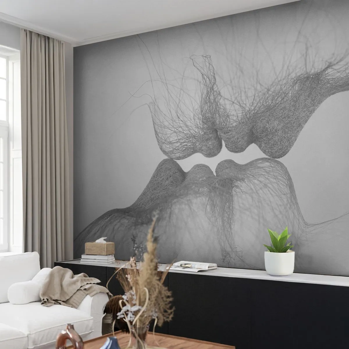 Papier peint sur mesure Premium Canvas - La bise du vent - Abstraction, Graphique, Amour