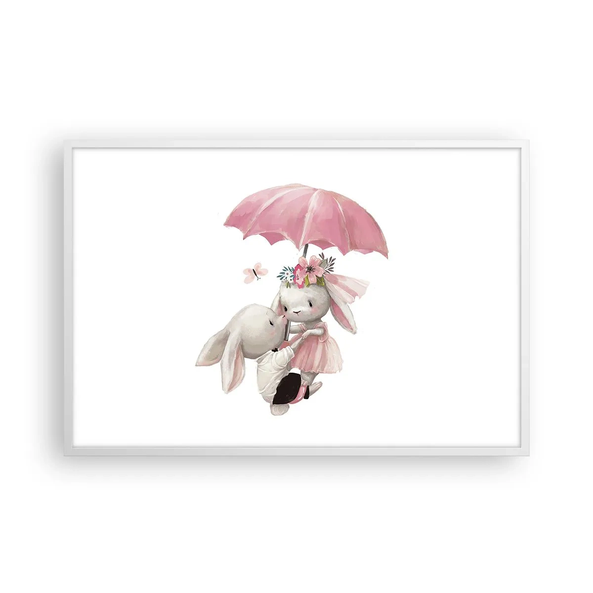 Affiche dans un cadre blanc - Poster - C'est ça l'amour - 91x61 cm